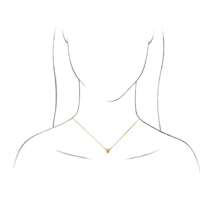 18K Yellow Gold-Plated  8x7.2 mm Heart Necklace
