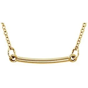 18K Yellow Vermeil Tiny Posh® Bar 16-18" Necklace