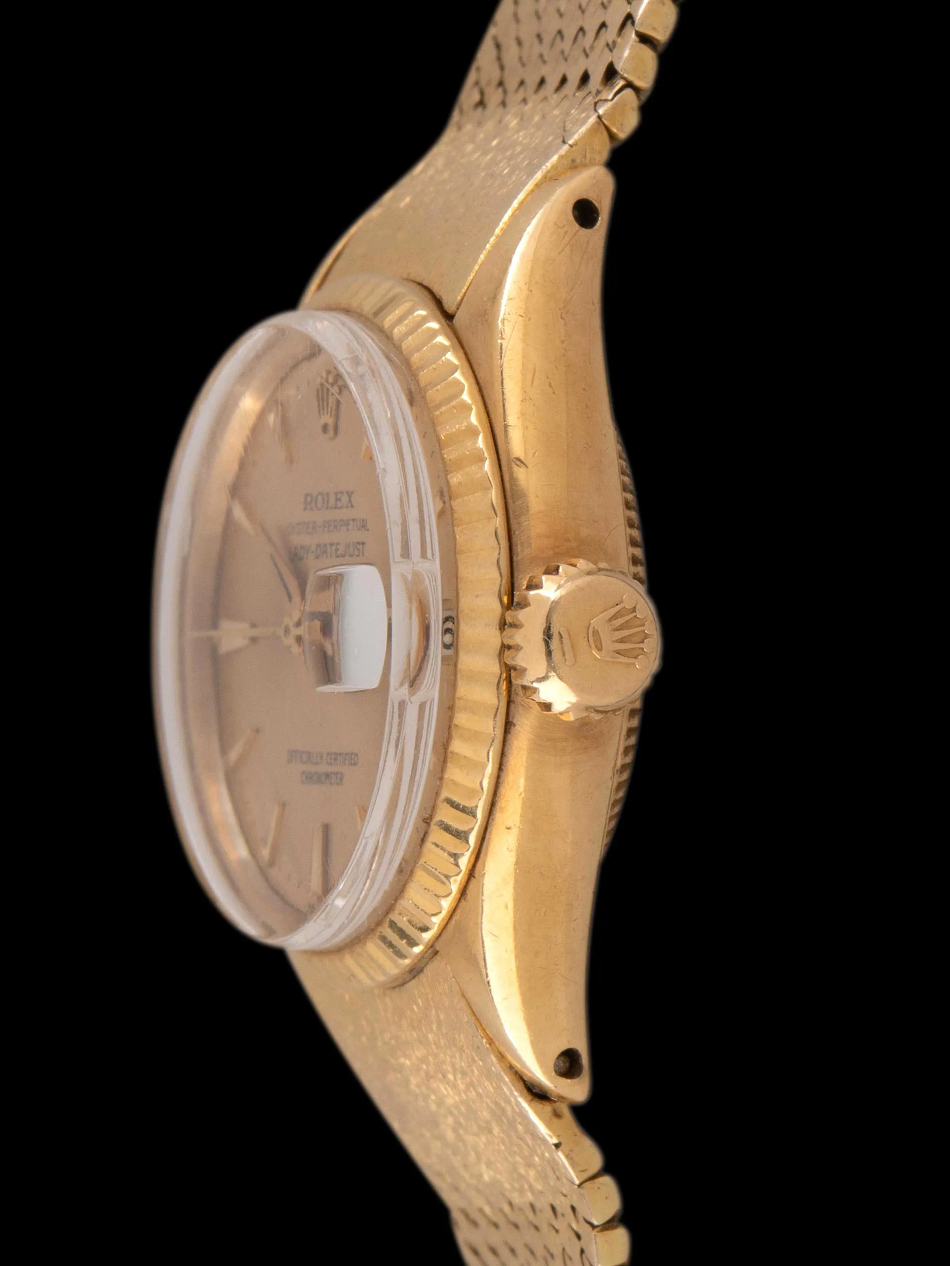 1953 Rolex Lady-Datejust 18K YG (Ref. 6517) Champagne "OCC" Dial W/ Mesh Bracelet