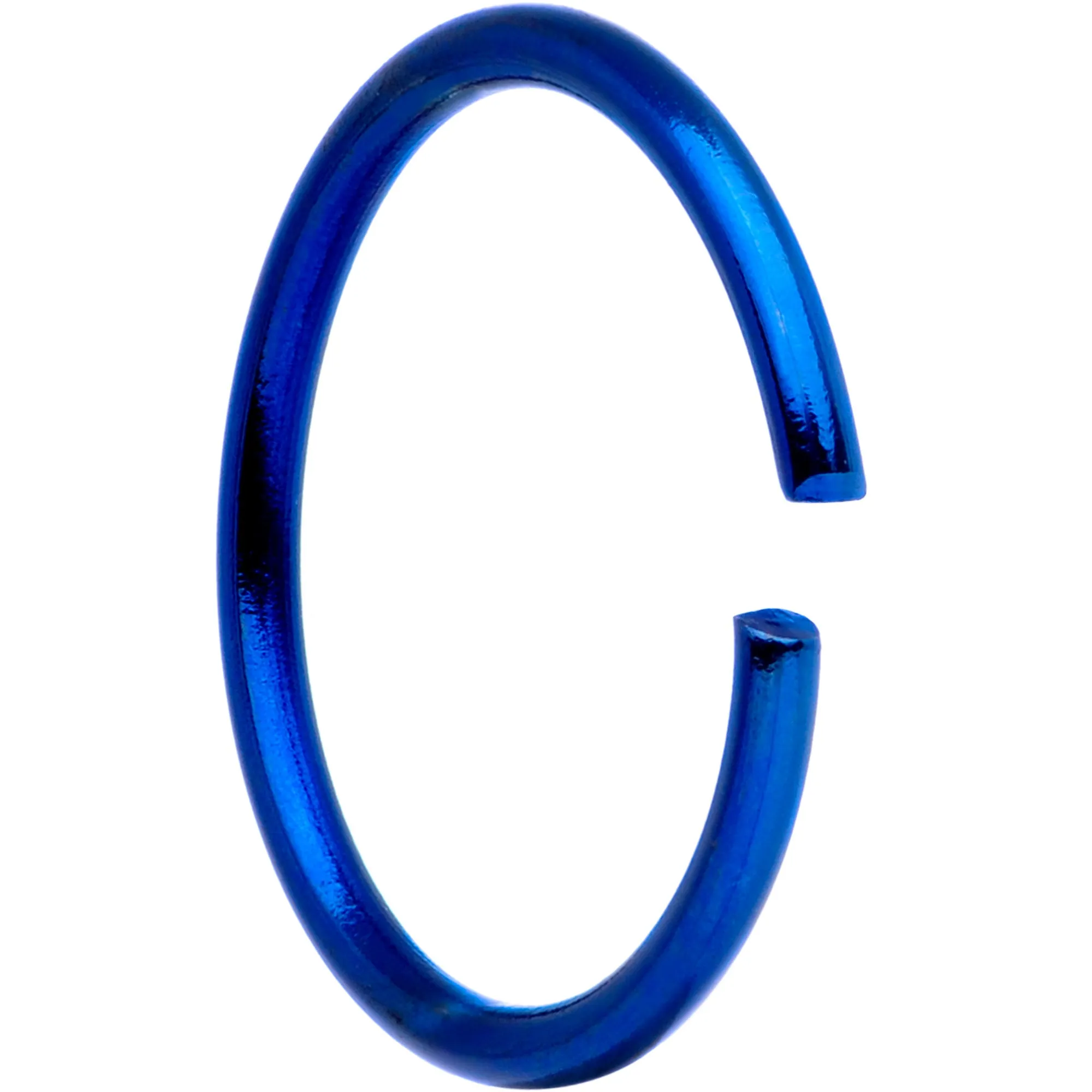 20 Gauge 5/16 Blue Anodized Seamless Circular Ring Set of 12