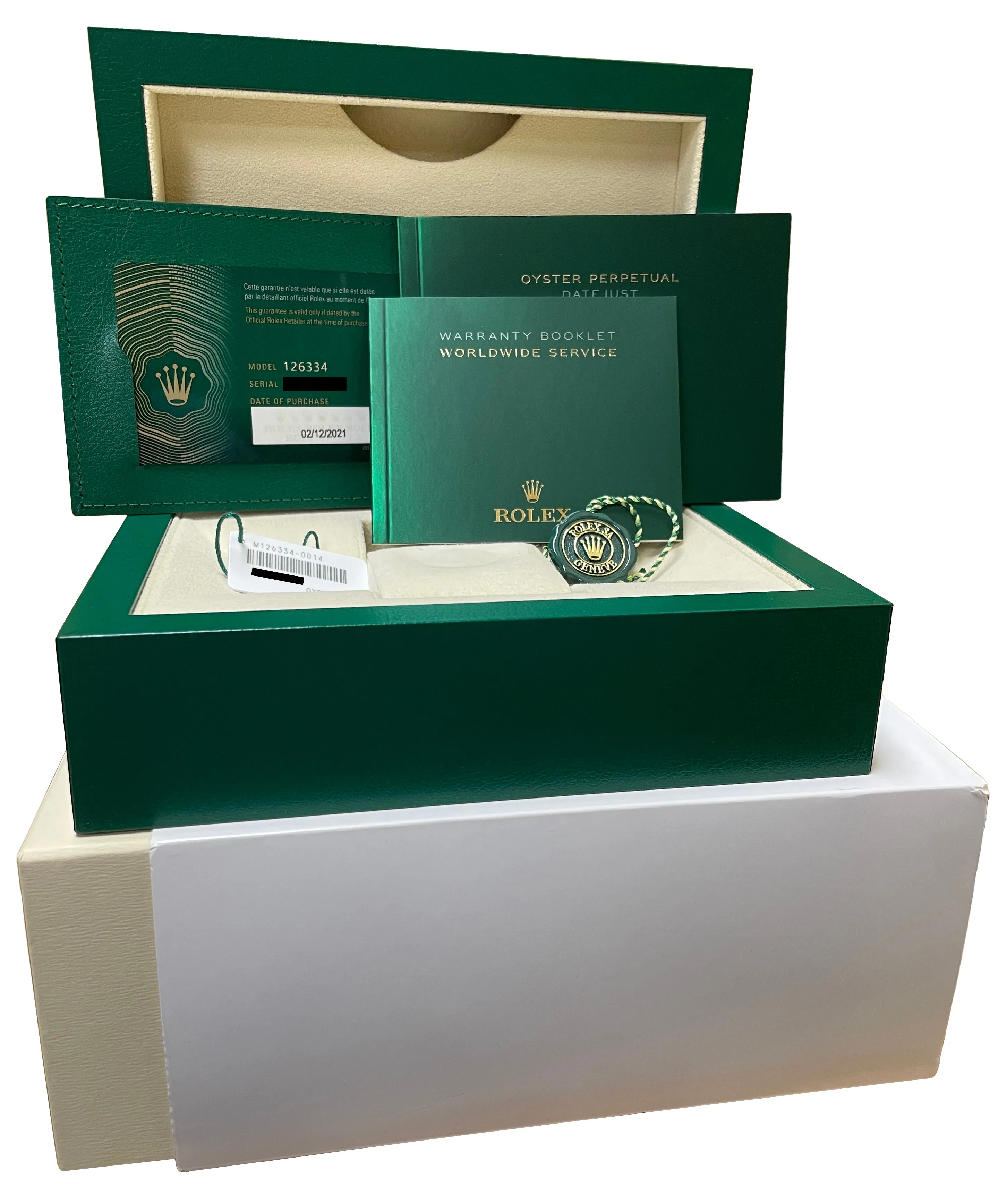 2021 Rolex DateJust 41 Rhodium Slate Fluted Stainless Jubilee Watch 126334 B P