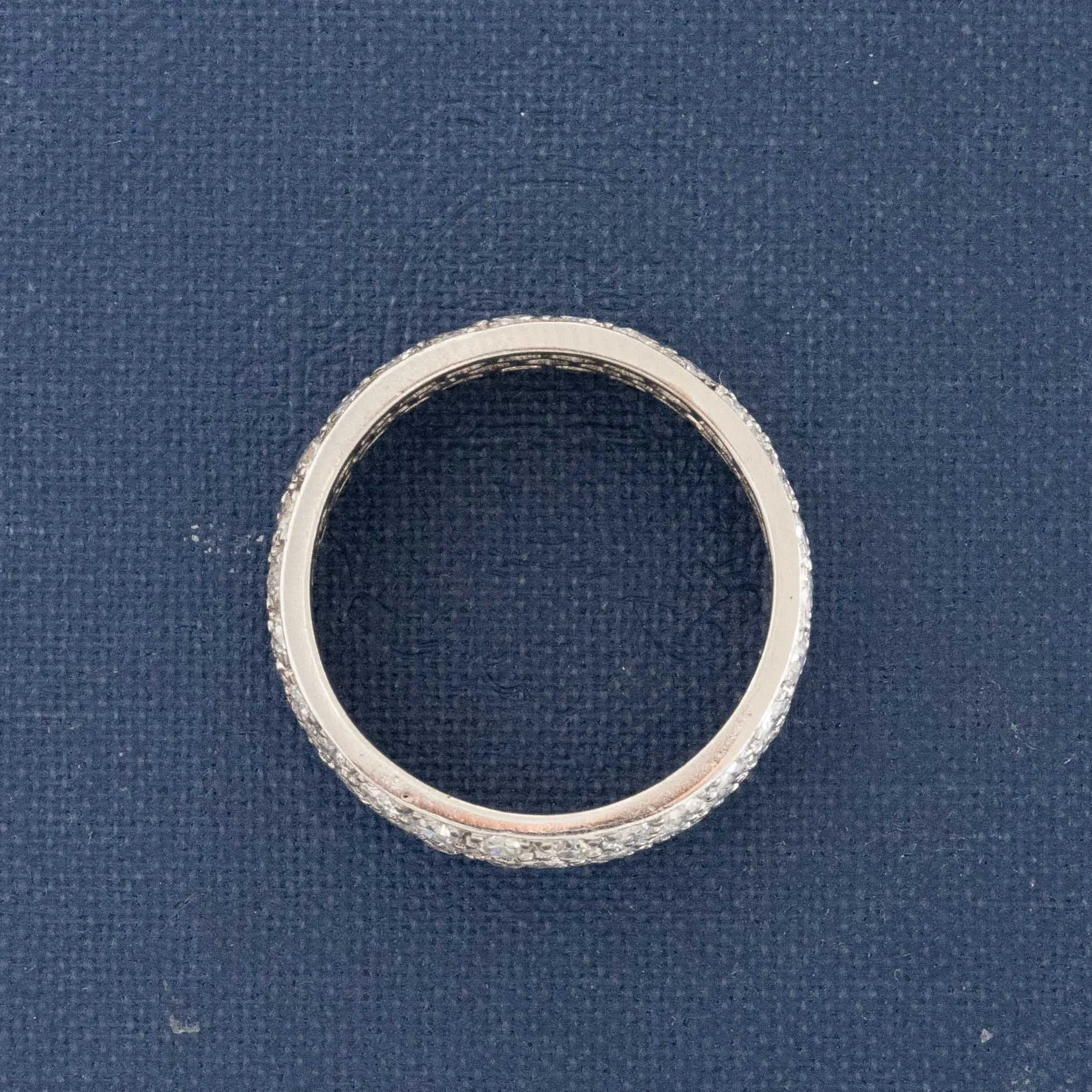 3.00ctw Diamond Pave Triple Row Wide Band