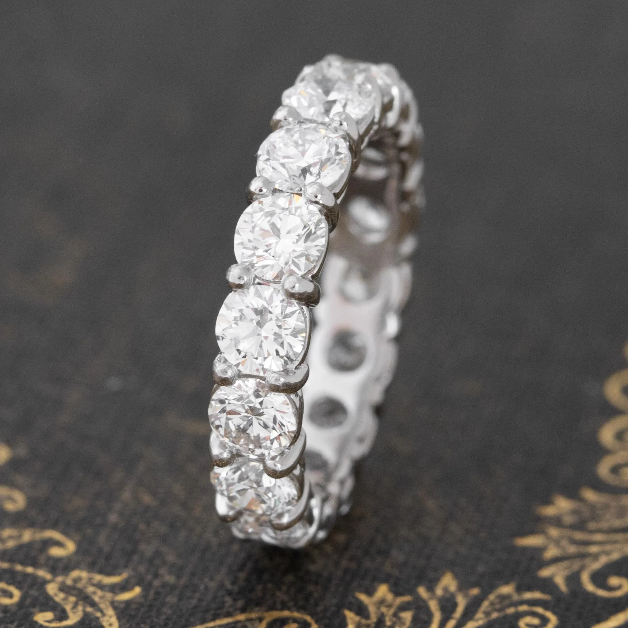 3.20ctw Round Brilliant Cut Diamond Eternity Band, by Brilliantly Engaged