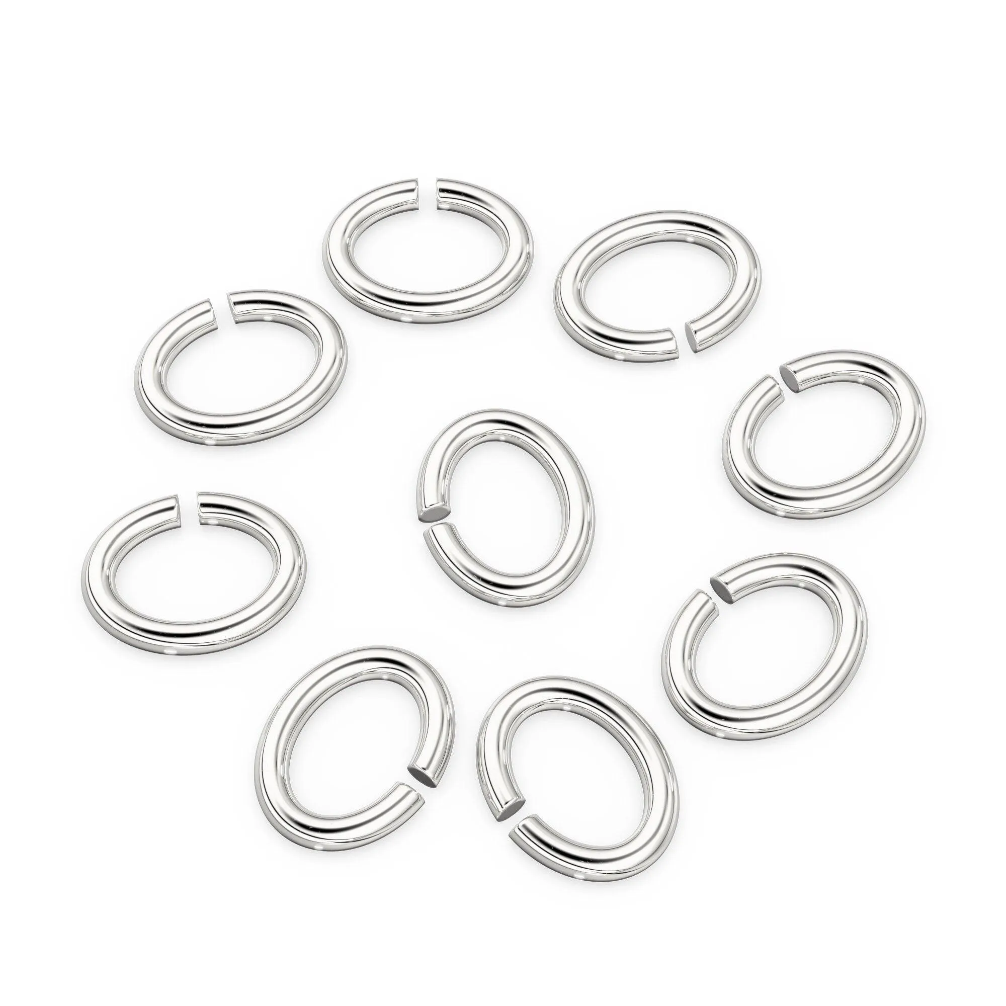 3mmx4mm 14k Solid Yellow Gold Oval Open Jump Rings 10 pieces Jewelry Making Supplies