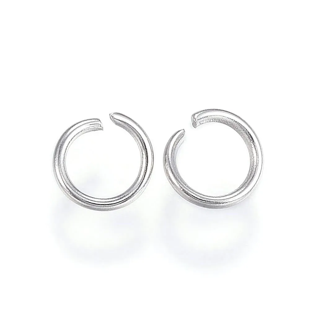 5mm tarnish resistant stainless steel open jump rings  - 100 pieces