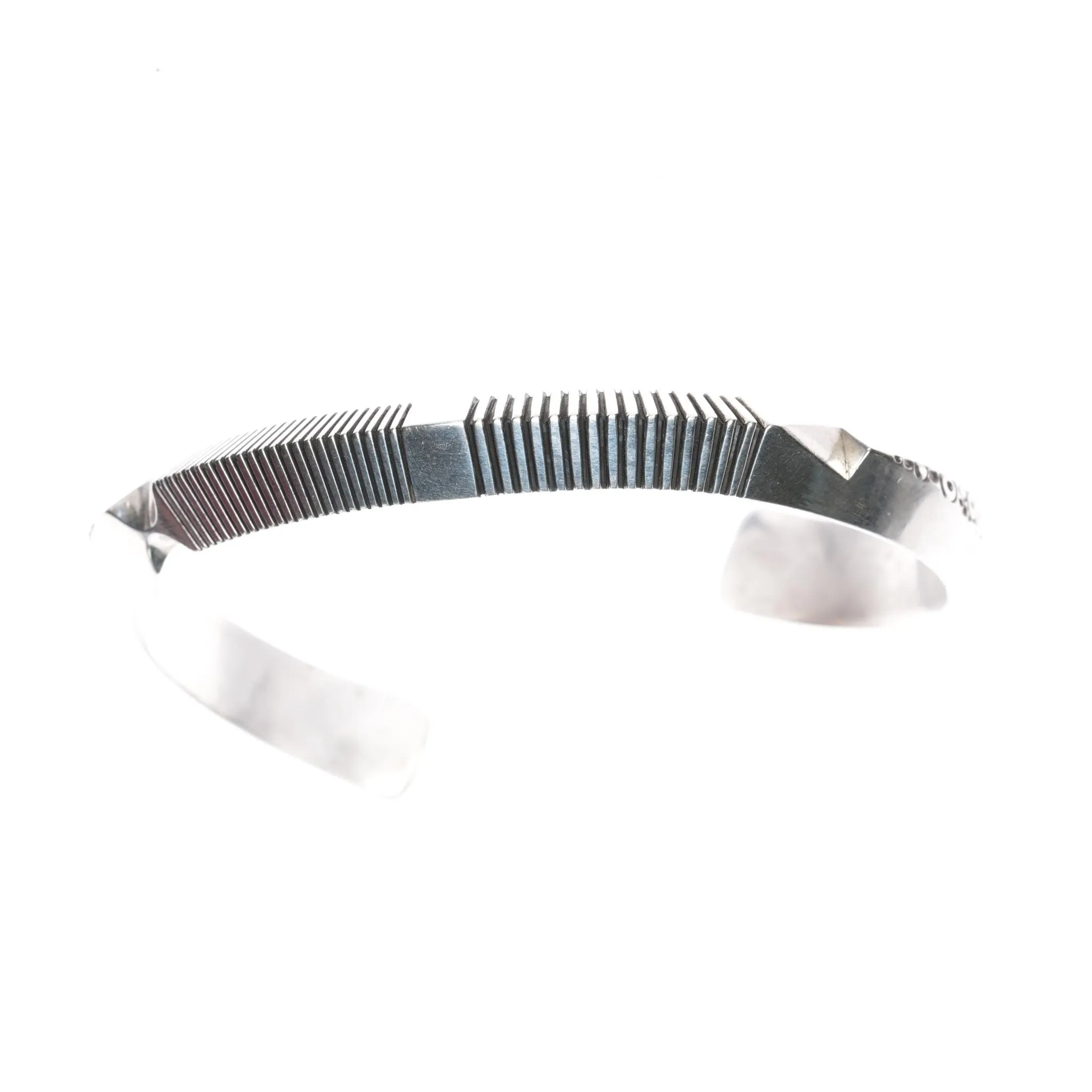 6.5" Norbert Peshlakai Navajo sterling forged cuff bracelet