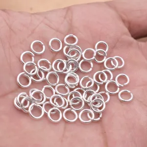 6mm - Silver Plated Open / Split Round Jump Rings