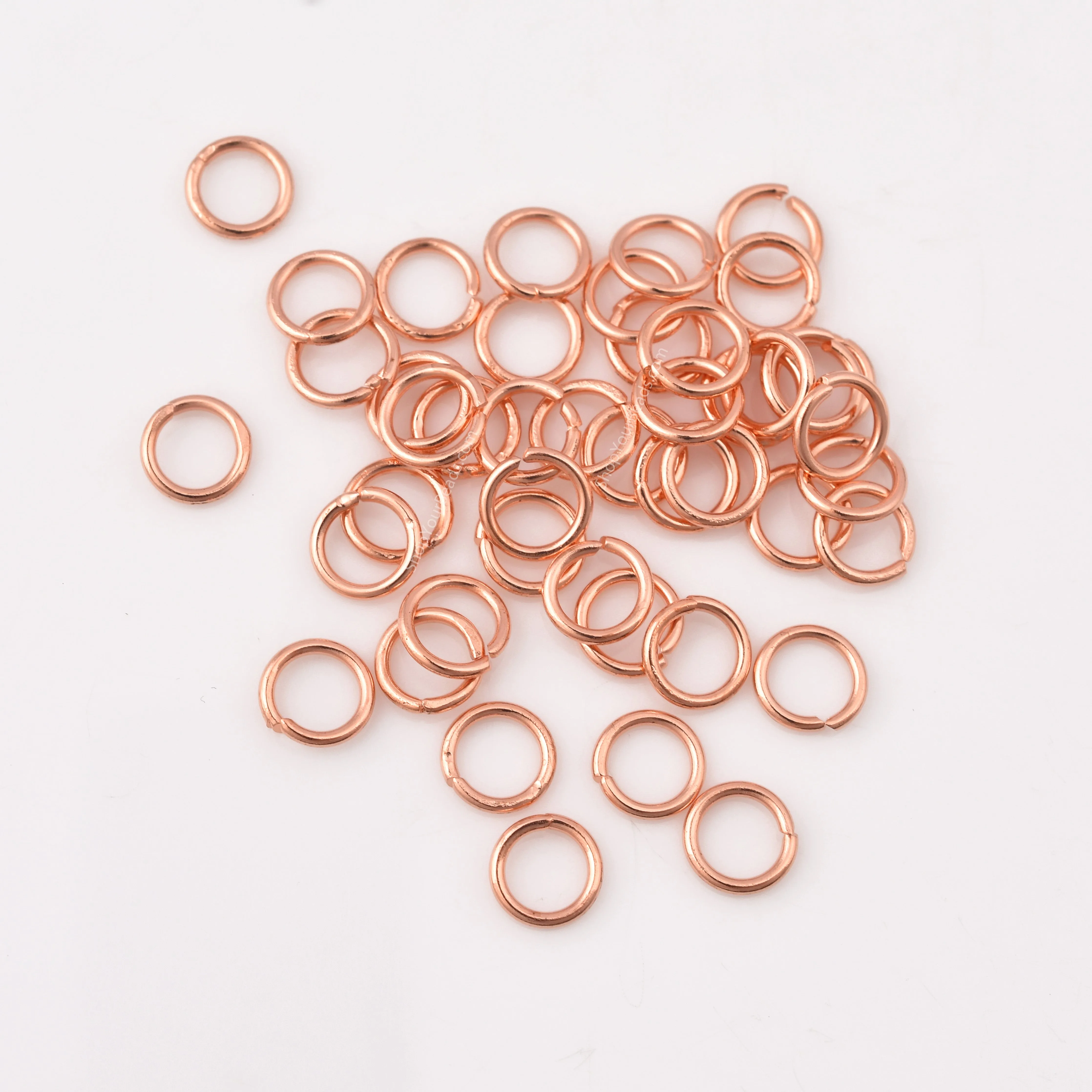 7mm - Copper Plated Open / Split Open Wire Jump Rings