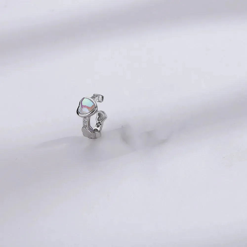 925 Stamp Silver Zirconia Pearl Clip On Earrings for Women Geometric Ear Cuff Girl Jewelry