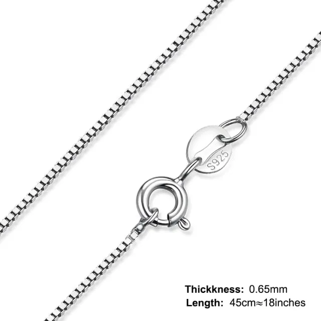 925 Sterling Silver Twisted Fashion Jewelry Chain Necklace for Women