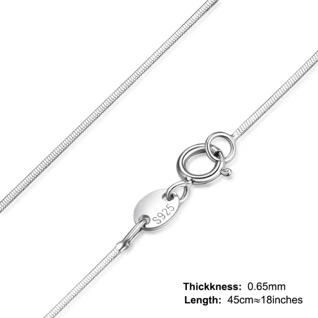 925 Sterling Silver Twisted Fashion Jewelry Chain Necklace for Women