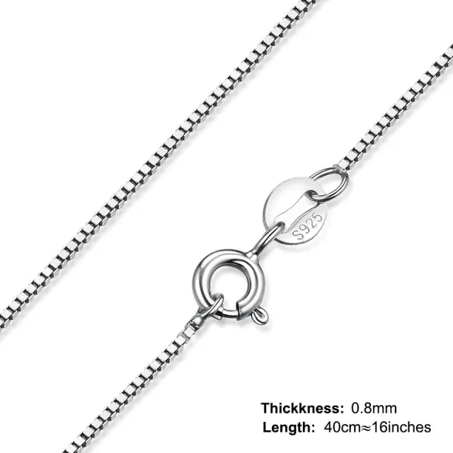 925 Sterling Silver Twisted Fashion Jewelry Chain Necklace for Women
