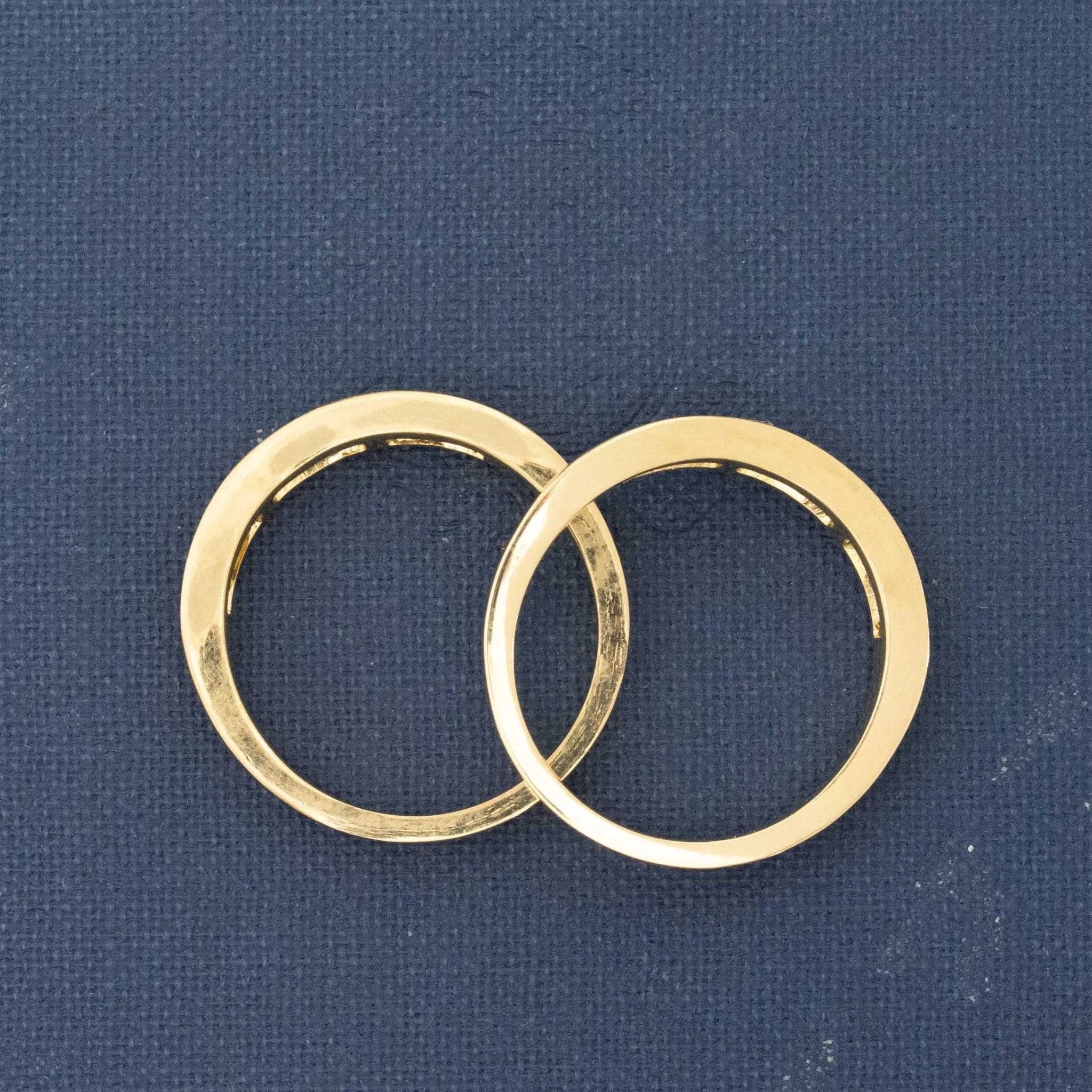 .92ctw Vintage Carre Cut Diamond Curved Stacker Bands
