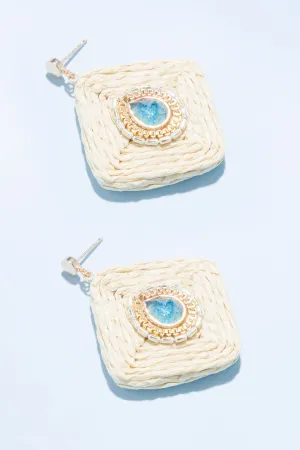 Achaia Geometric Rattan Earrings