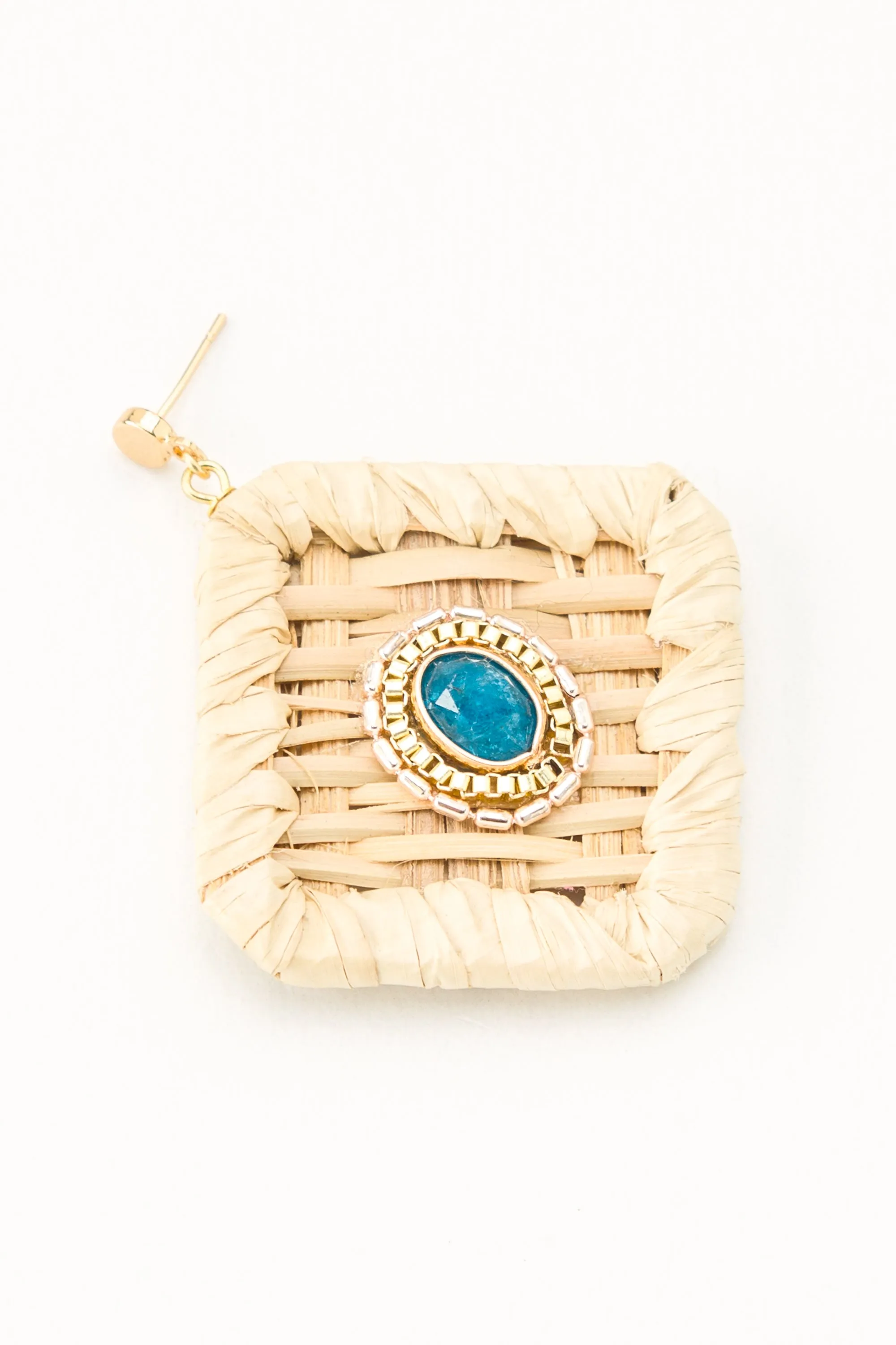 Achaia Geometric Rattan Earrings