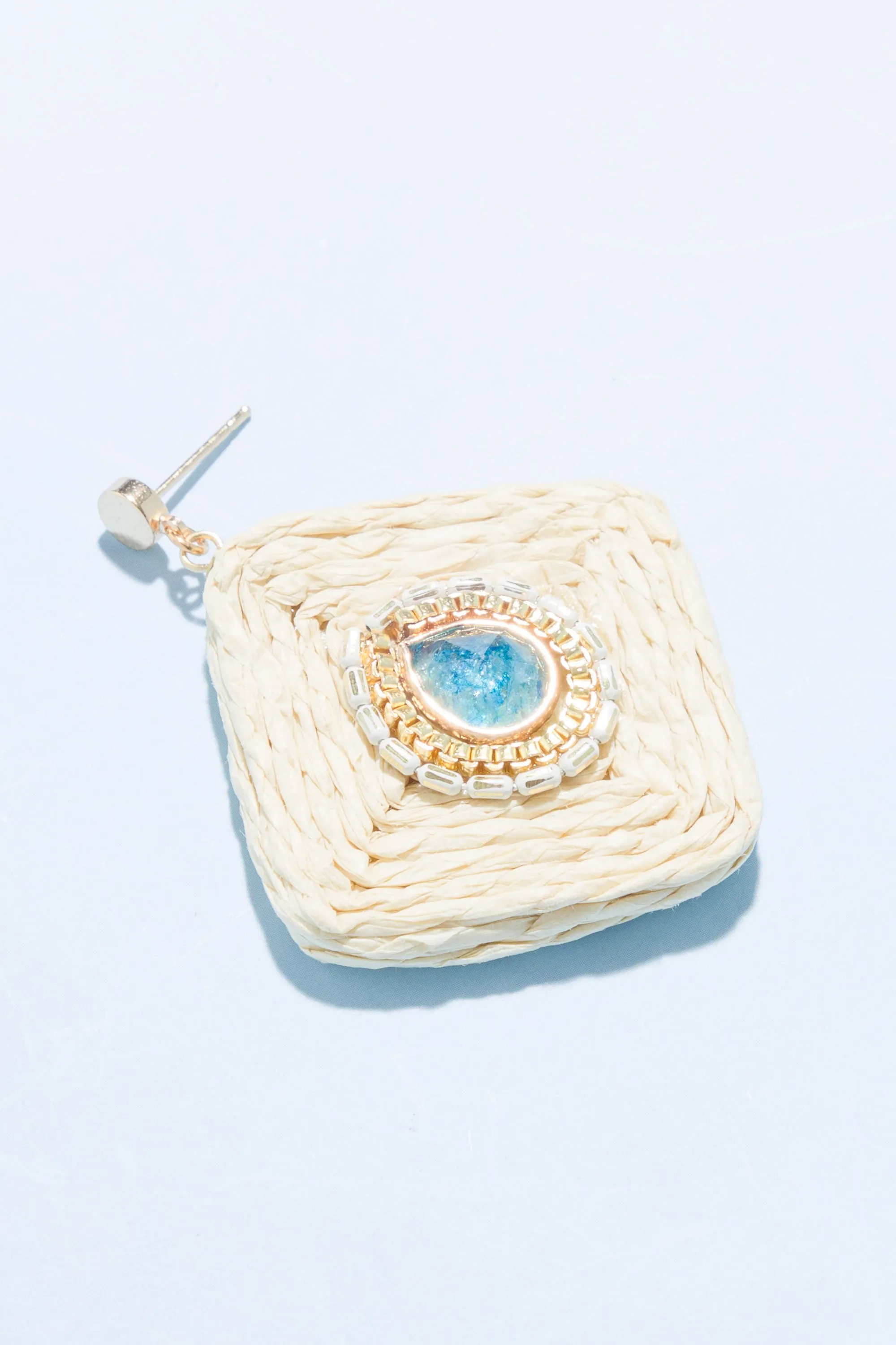 Achaia Geometric Rattan Earrings