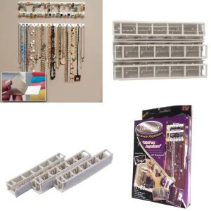 Adhesive Jewelry earring necklace hanger holder Organizer packaging Display jewelry rack sticky hooks Wall Mount stand tray para