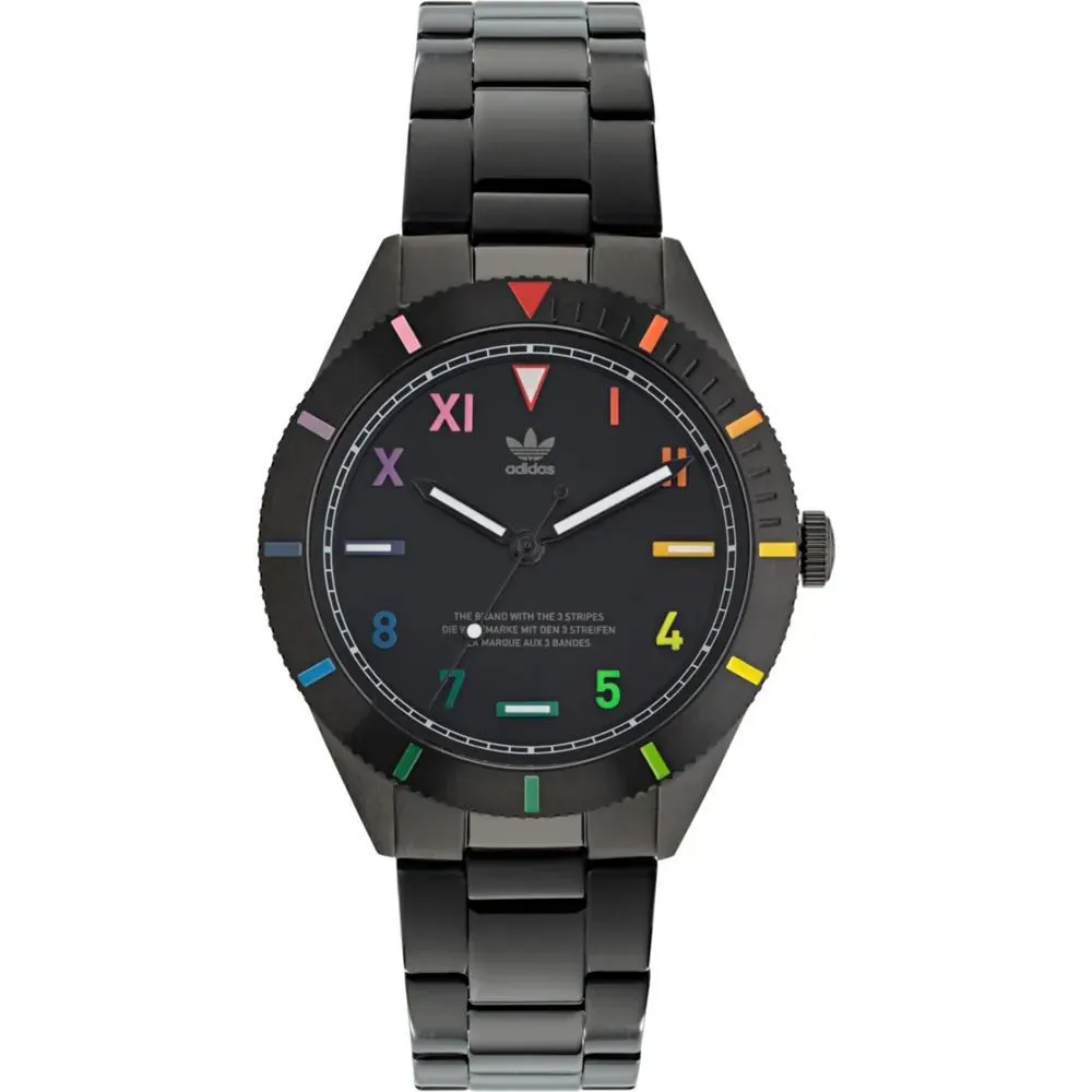 Adidas Black Stainless Steel Stainless Steel Watch