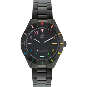 Adidas Black Stainless Steel Stainless Steel Watch