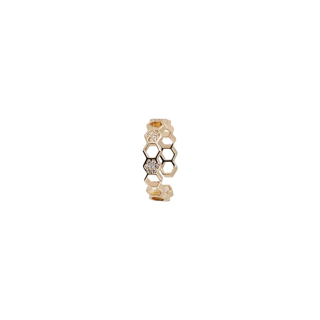 Adjustable Hexagon Ring