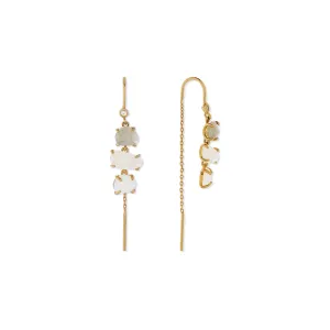 Aega Stone Threader Drops in Gold & Stone Mix