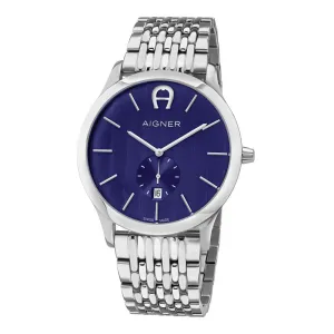 Aigner Tre Men's Watch Stainless Steel Case With Blue Dial