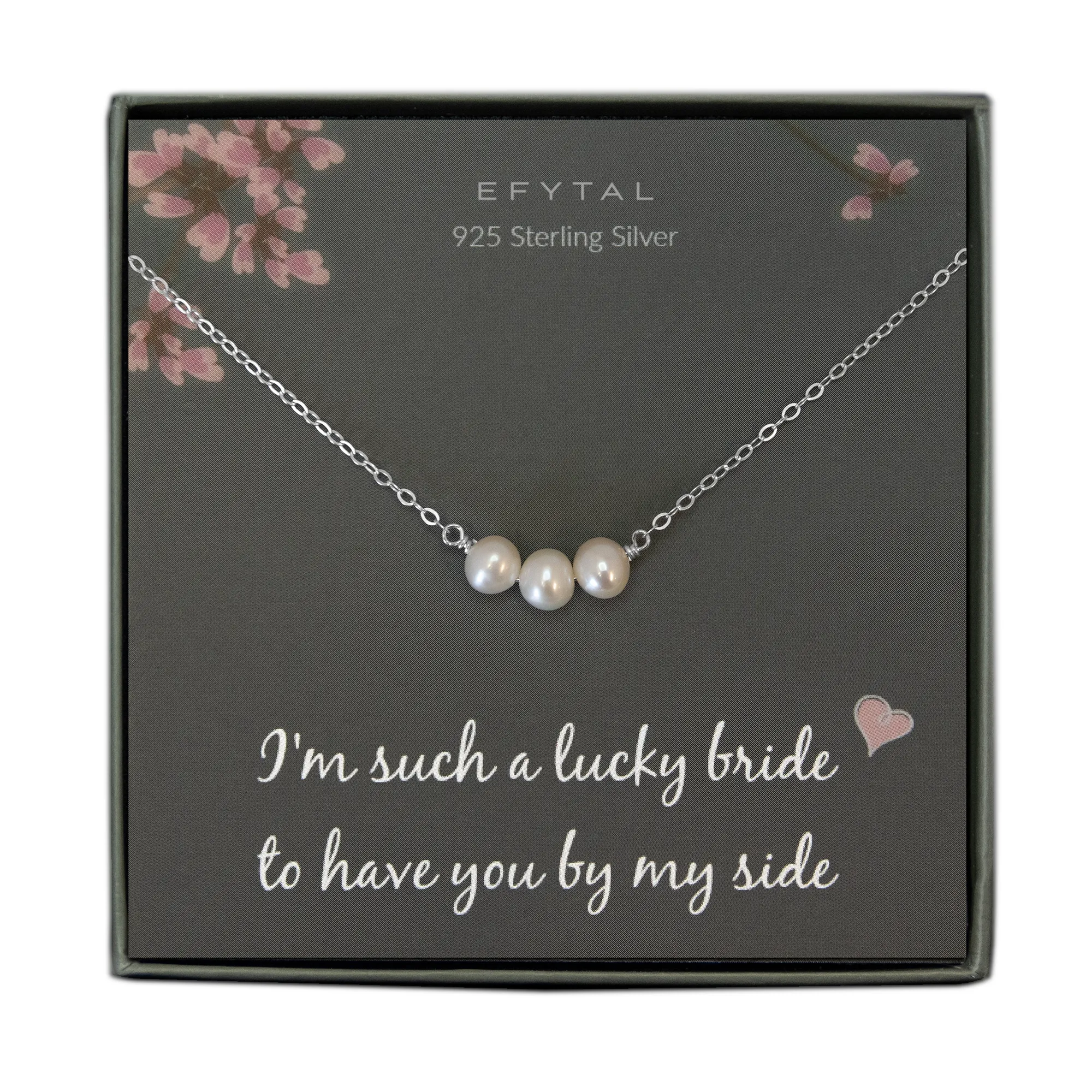 alexa pearl bar necklace • lucky bride