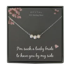 alexa pearl bar necklace • lucky bride