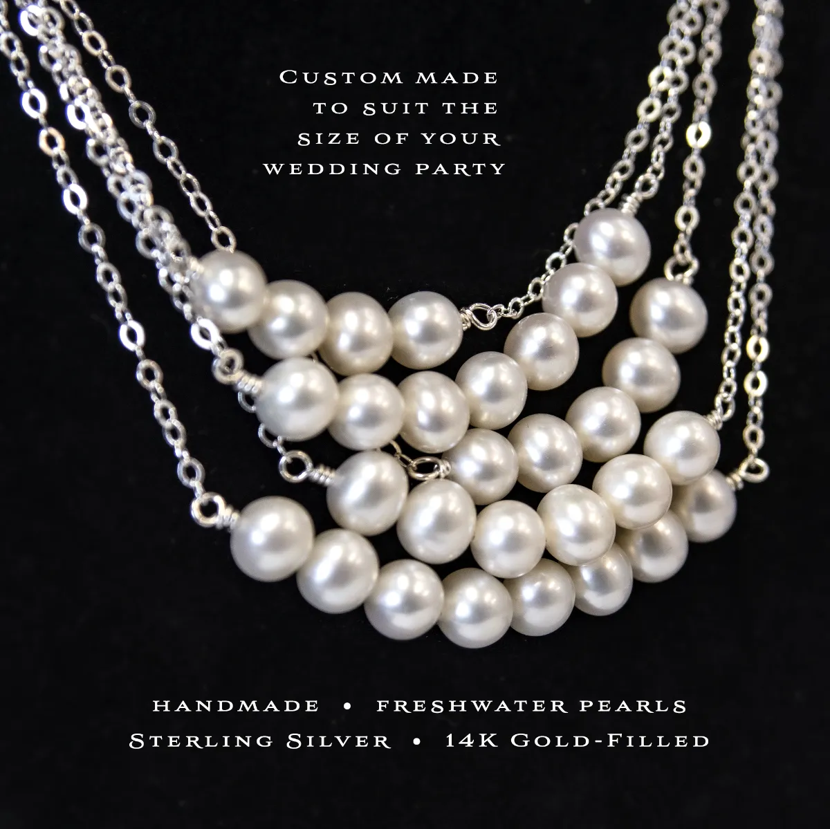 alexa pearl bar necklace • lucky bride