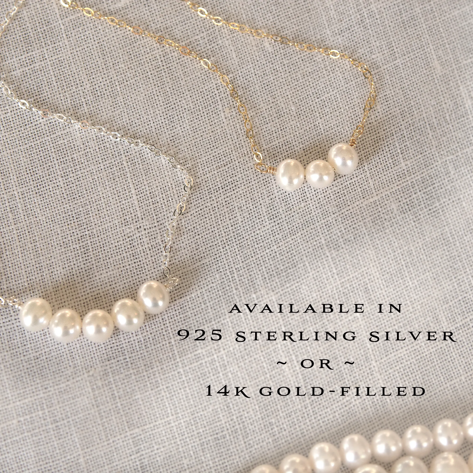 alexa pearl bar necklace • lucky bride