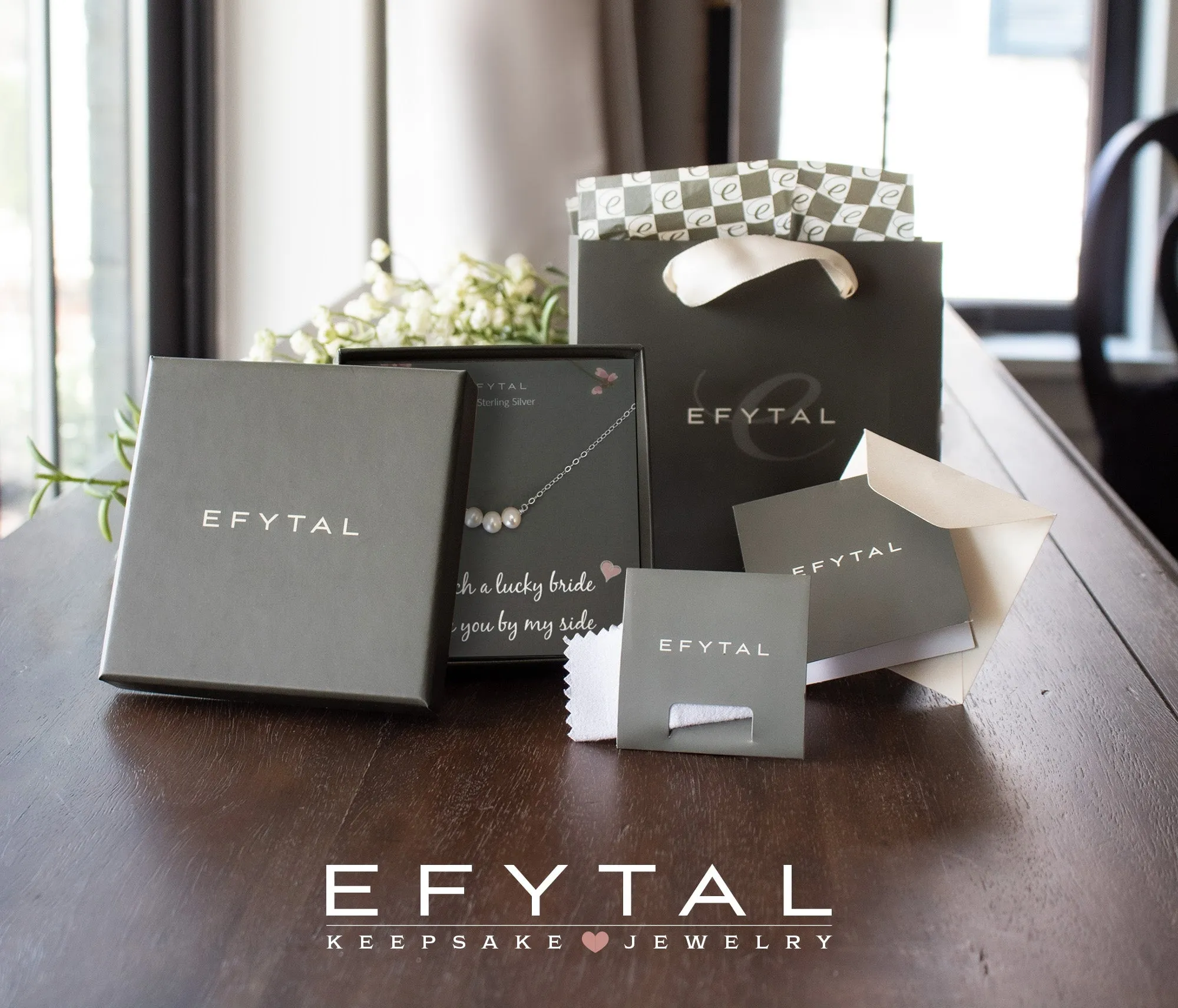 alexa pearl bar necklace • lucky bride