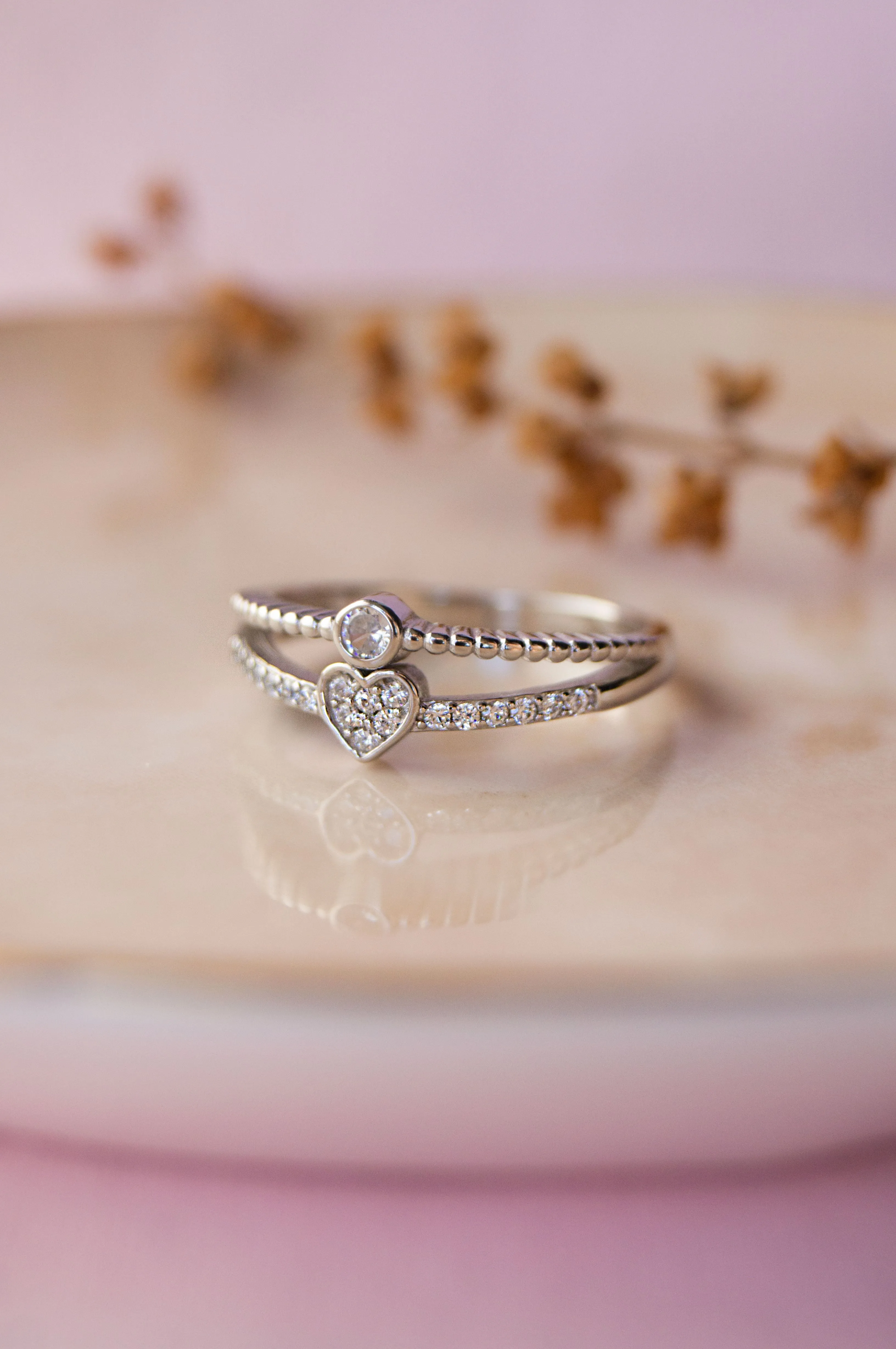 Along Your Heart Sterling Silver Open Ring
