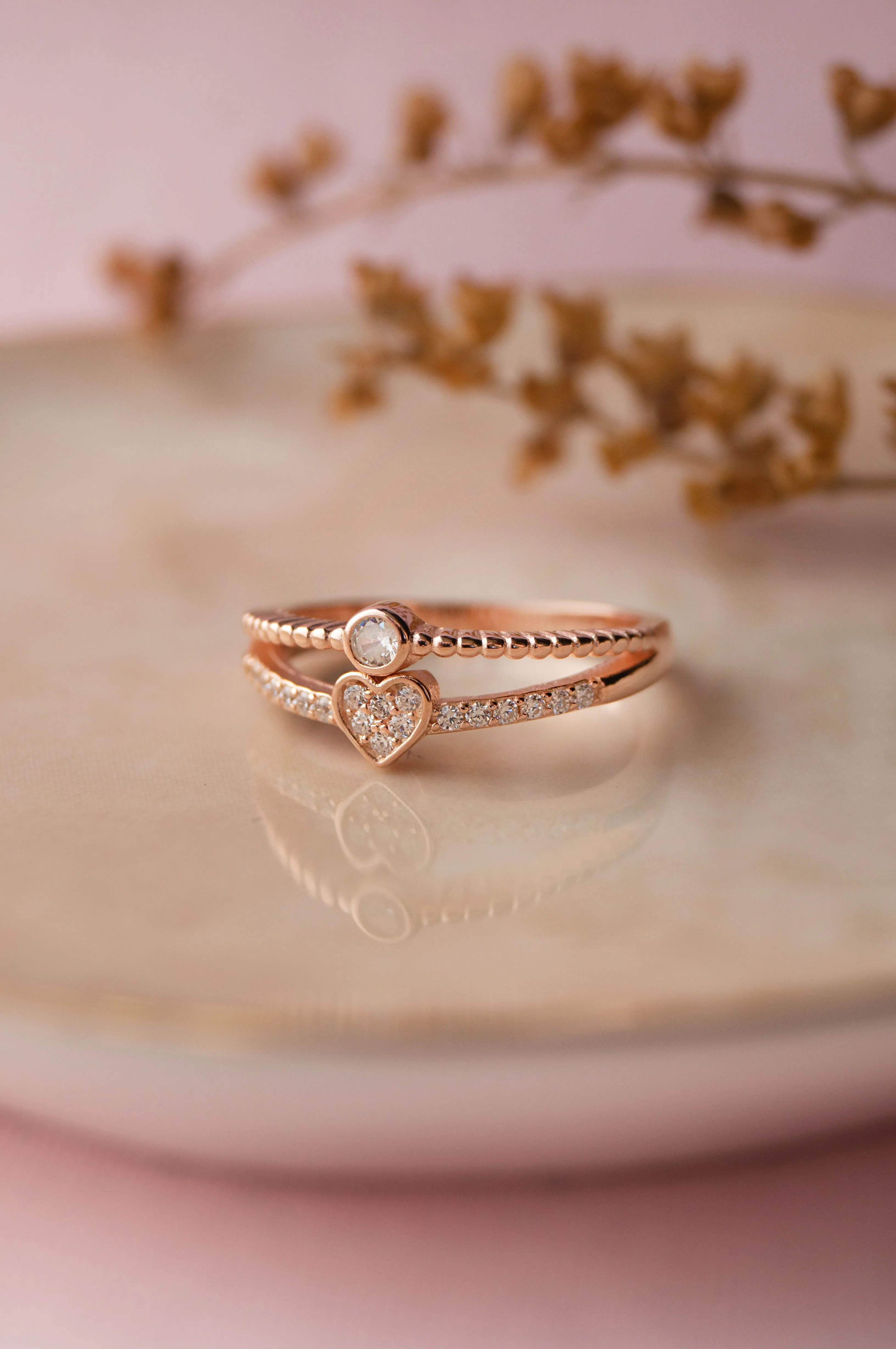 Along Your Heart Sterling Silver Open Ring