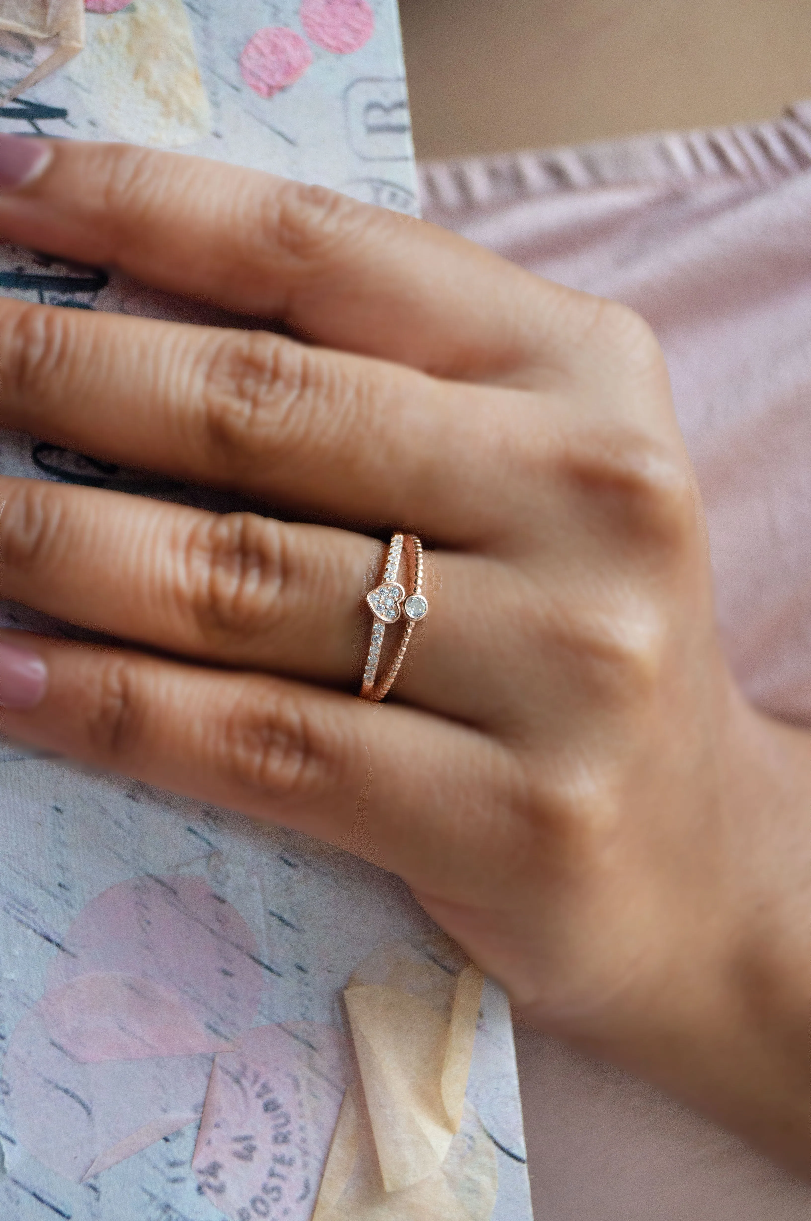 Along Your Heart Sterling Silver Open Ring