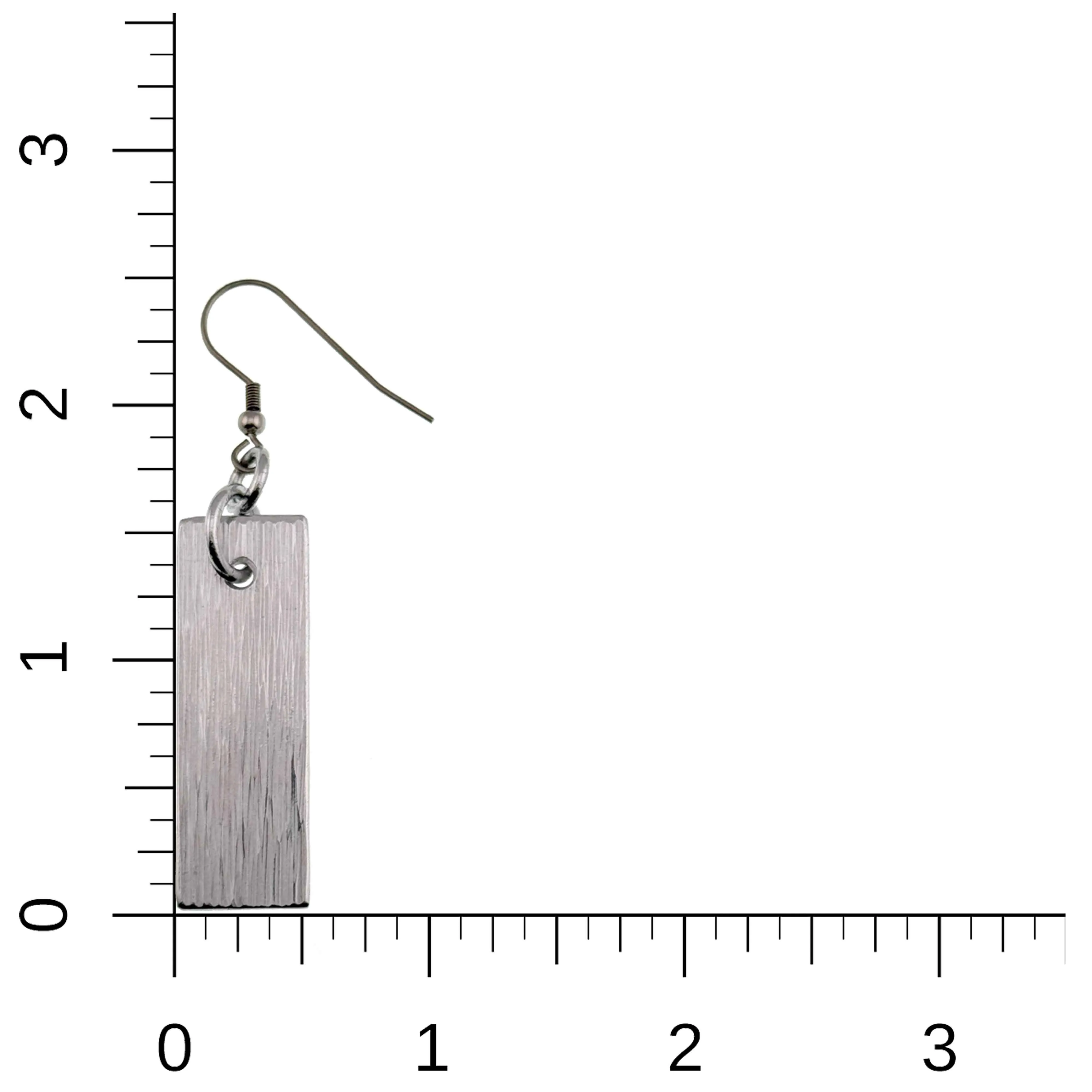 Aluminum Bark Dangle Earrings