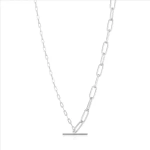 Ania Haie T-Bar Paperclip Link Necklace in Sterling Silver
