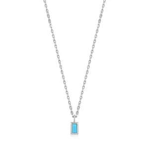 Ania Haie Turquoise Drop Pendant Silver Necklace.