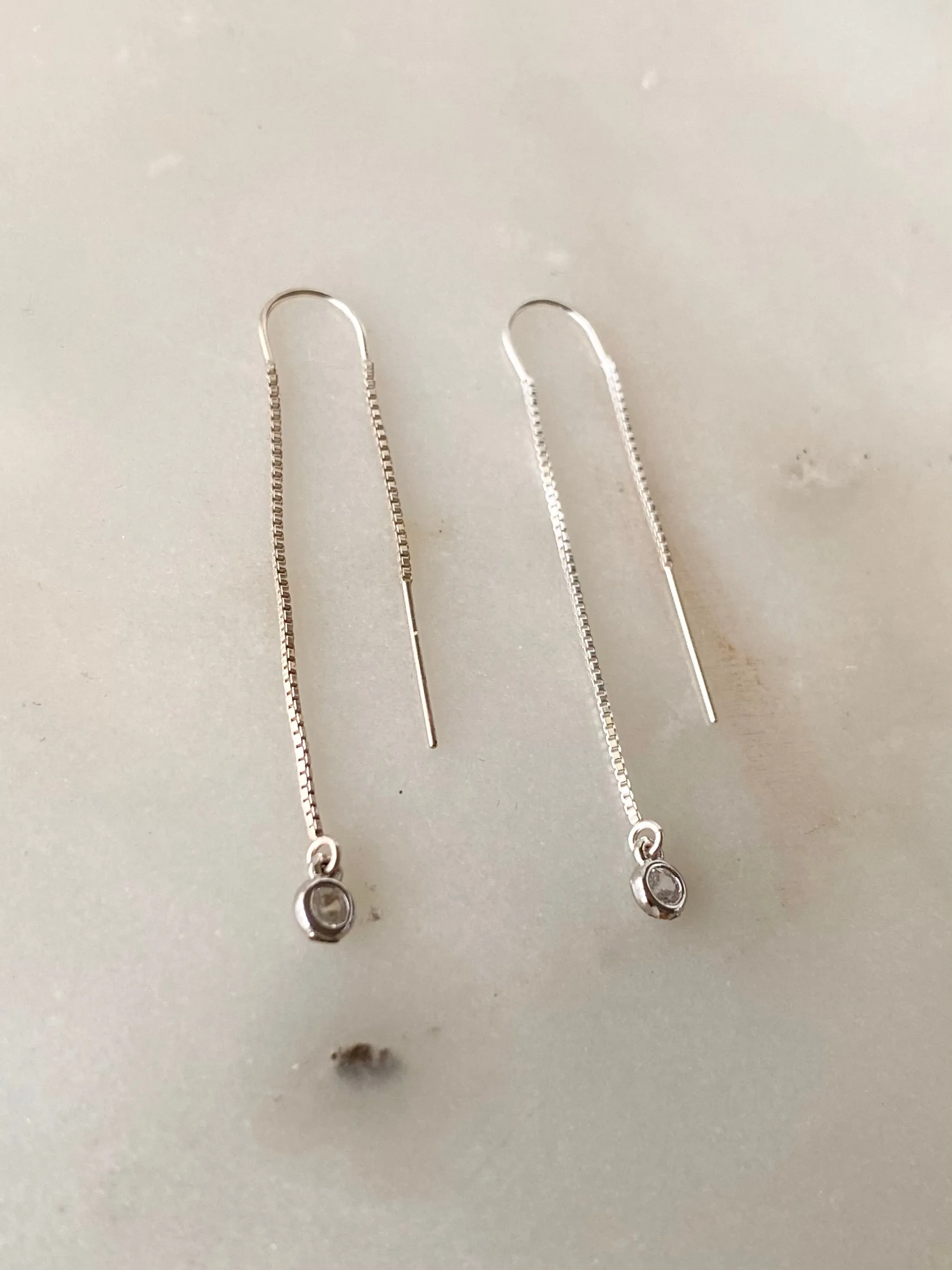 Anma Silver Threader Earrings