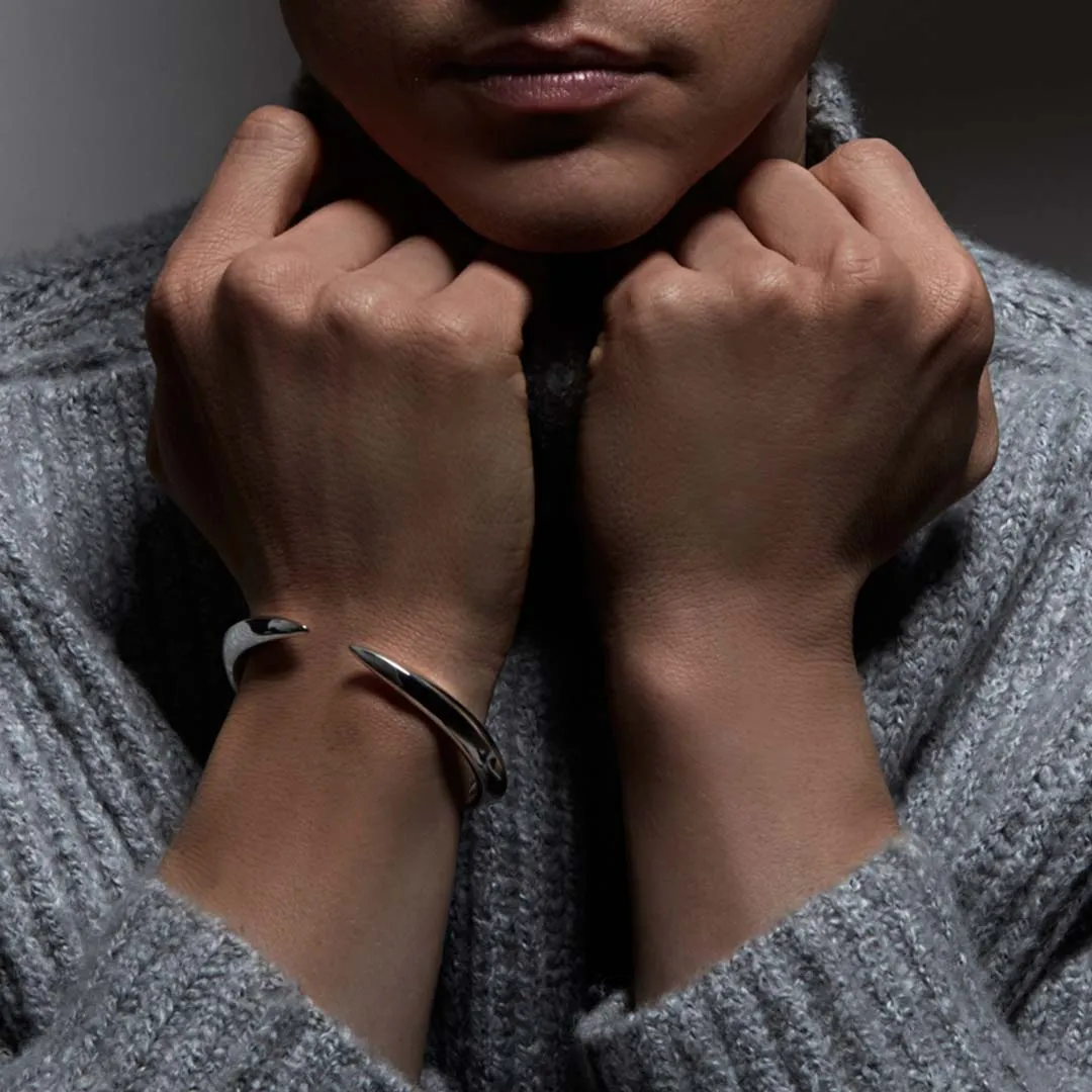 Arc Bangle - Silver