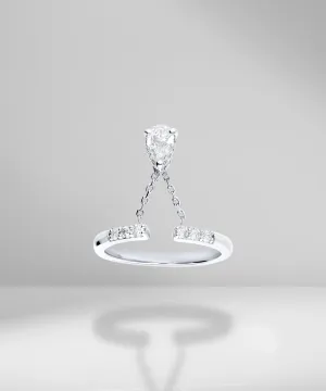 Ary Pret Threader Collection Hanging Chain Diamond Ring