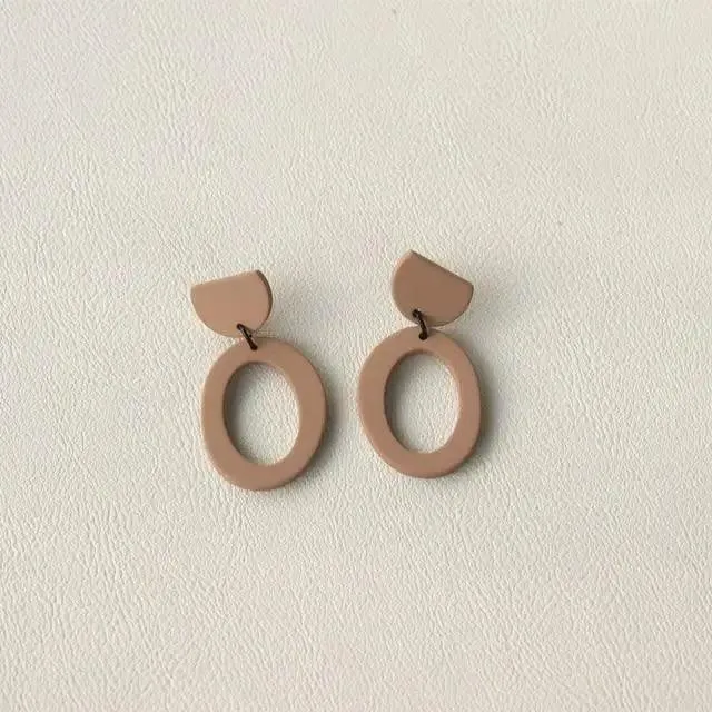 Attractive Geometric Round Square Acrylic Earrings for Women And Girls - Unique Design Long Dangle Drop Earrings