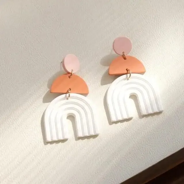 Attractive Geometric Round Square Acrylic Earrings for Women And Girls - Unique Design Long Dangle Drop Earrings