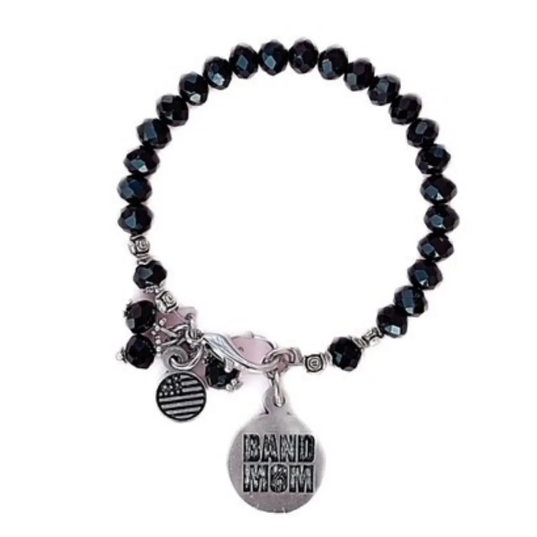 Band Mom Black Crystal Bracelet
