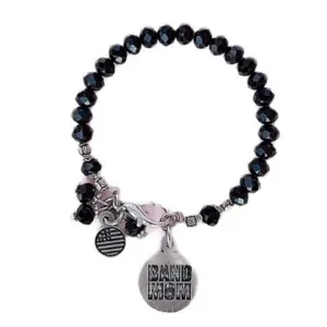 Band Mom Black Crystal Bracelet