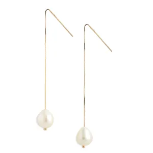 Baroque Pearl Threader Earrings