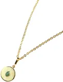 Basic Chain Thin Necklace Round Charm