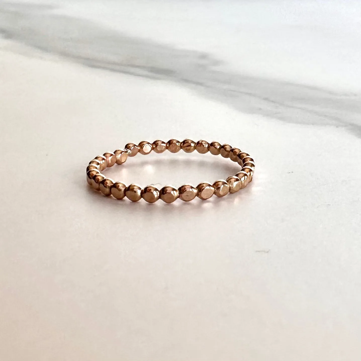 Beaded 14kt Gold-Filled Stacking Ring