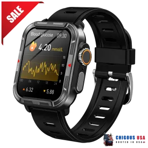 BEARSCOME VEE PRO Rugged Sports Smartwatch for Body composition /ECG/ Blood sugar/Blood pressure/heart rate monitoring
