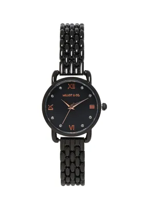 Beata Black Alloy Strap Watch (Black)