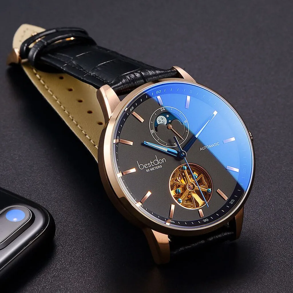 Bestdon Luxury Mechanical Watch Men Automatic Tourbillon Sports Watches Mens Fashion Switzerland Brand Watch Relogio Masculino